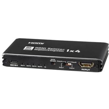 Divisor HDMI 8K 1 en 4 salidas con gestión inteligente EDID, 8K @60Hz, 4K @120Hz, HDR10+, Dolby TrueHD, Plug & Play - CS26-4L