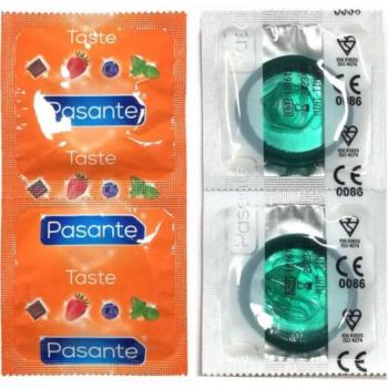 Pasante Preservativo Sabor Menta, 144 unidades, preservativos de látex, sabor a menta, lubricados, forma anatómica, textura lisa