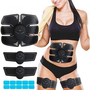 SHENGMI Electroestimulador Muscular Abdominales, EMS Estimulador Muscular Abdominales Cinturón, ABS Estimulador Muscular para Bdomen/Brazo/Piernas/Glúteos