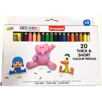 LÁPICES DE COLORES BRUYNZEEL POCOYO 20 UD