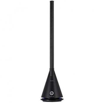 CREATE / COOL DC Negro / Ventilador de Torre, sin Aspas, 9 Velocidades, Oscilación 90°, Programable, Temporizador, Con Mando a Distancia, Bajo Consumo, Ligero, Diseño Vanguardista