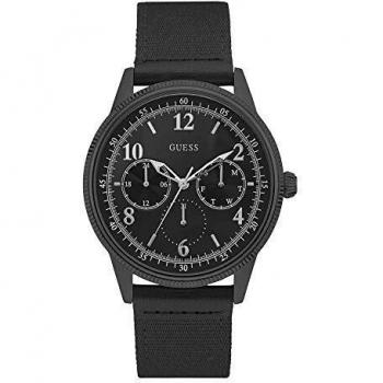 Guess Men's Analogue Classic Quartz Watch with Leather Strap W0863G3