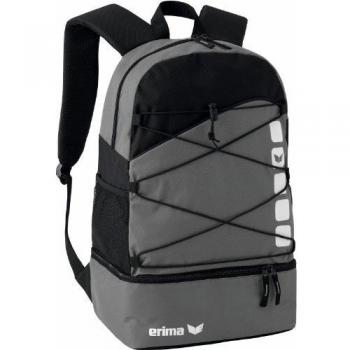Erima GmbH 723344, Mochila Multifunción con Compartimento Inferior, Granito/Negro, 24.3 litros, 30 x 18 x 45 cm
