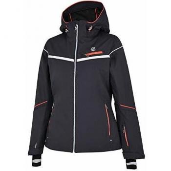 Dare 2b Icecap Waterproof & Breathable High Loft Insulated Peaked Hooded Ski & Snowboard Jacket with Detachable Snowskirt and YKK Front Zip Chaquetas aislantes Impermeables, Mujer, Gris, 14
