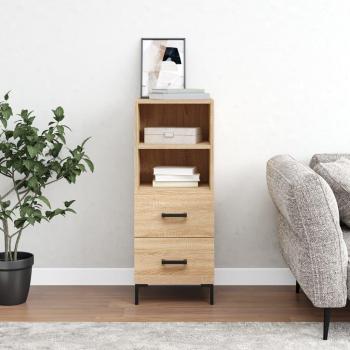 Aparador de madera contrachapada color roble Sonoma 34,5x34x90 cm Mueble de Almacenaje de Salón Buffet Armario Auxiliar Armario de Almacenamiento Vidaxl Marrón