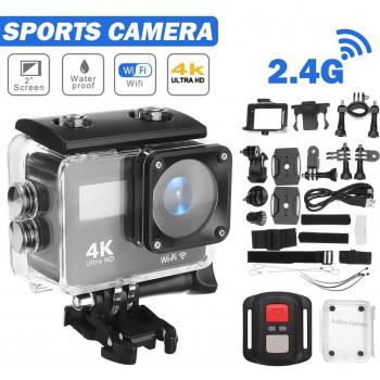 Cámara de Acción Full HD 4K 30FPS 60FPS WIFI Pantalla 2.0 Mini Casco Impermeable DV