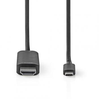 Cable Adaptador USB-C a HDMI 4K 1m Negro