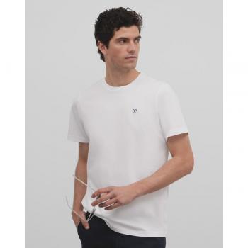 Silbon - Camiseta de hombre blanca de manga corta