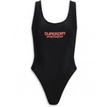 Superdry Women's Sustainable Elastic Scoop Back Swimsuit Black L