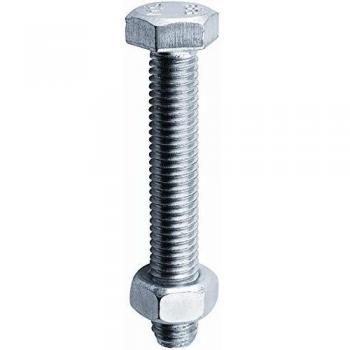 HSI 929657 - Tornillo hexagonal con tuerca M6 x 100 mm - 4 pzas