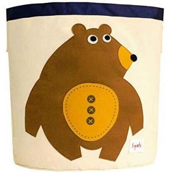 3 Sprouts Oso - Cesta para juguetes, unisex