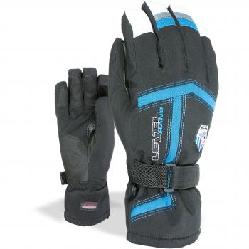 Level - Guantes de esquí para niño, tamaño 7 UK, 5 Negro - Blanco