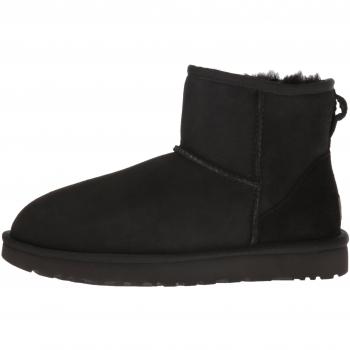 UGG Women's Classic Mini II Boot - Sheepskin Classic Boots, Black, Size 11, Water Resistant Suede Wool Slip On Low Boot