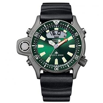 Citizen Promaster Aqualand Diver's 200 - Reloj de buceo, certificado ISO 6425, con sensor de profundidad, resistencia al agua hasta 200 metros, cronógrafo, función de registro de inmersión y