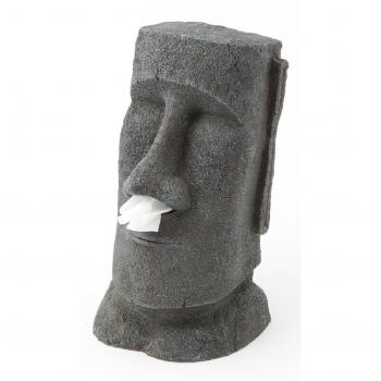 Rotary Hero Moai Dispensador de Pañuelos Caja de pañuelos faciales - para Cocina baño Dormitorio - Rectangular - 18x19x31.5 cm