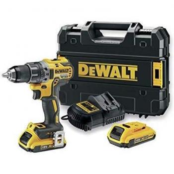 DEWALT DCD791D2-QW - Taladro Atornillador a bateria sin escobillas XR 18V 13mm 70Nm Li-Ion 2,0Ah con maletín TSTAK