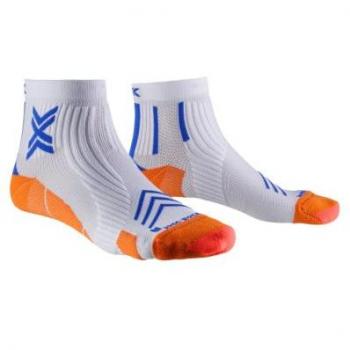Calcetines de running X-SOCKS RUN EXPERT ANKLE Multicolor (Blanco/Naranja/Azul)