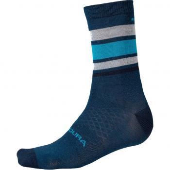 Endura BaaBaa Merino Stripe Cycling Socks - Blue