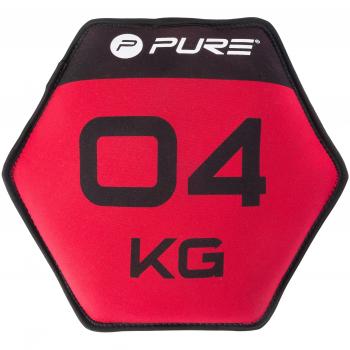 Pure2Improve p2i200300 Peso de musculación Unisex, Rojo/Amarillo, 4 kg