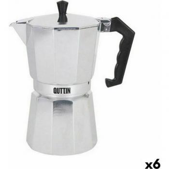 Cafetera Italiana Quttin de Aluminio para 6 Tazas (6 Unidades)