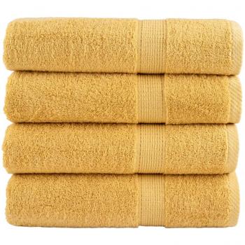 Toallas de ducha SOLUND 4 piezas Oro 70x140 cm 600gsm