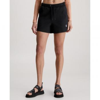 Calvin Klein Jeans - Pantalón corto mujer negro con cintura elástica