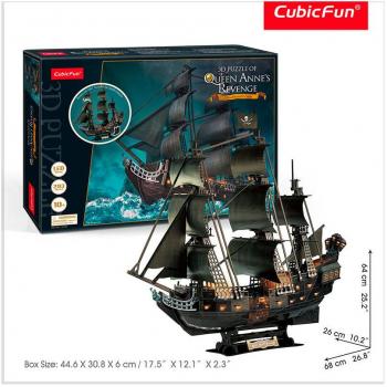 Puzzle 3D LED Venganza de la Reina Ana - CubicFun 10+