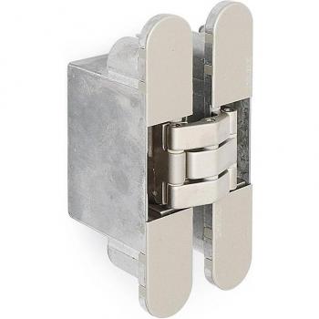 BISAGRA INVISIBLE KTWIST K2000 NIQUEL SATINADO AUTOCERRANTE REVERSIBLE 160X75mm