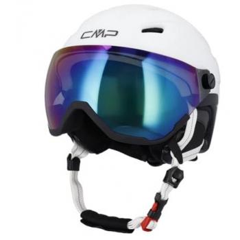 Casco de esquí CMP Wa-2 con visera, color blanco/negro, talla M