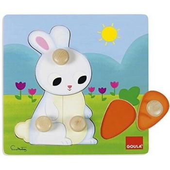 Goula - Puzzle conejo, 22 x 22 cm
