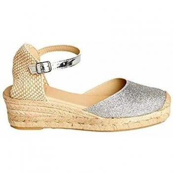 NO ES LO Mismo| Sandalias | Alpargatas De Yute con Cuña Mujer | Nueva Colección Primavera/Verano 2021 | Zapatos con Plataforma para Mujer | Fabricado en España