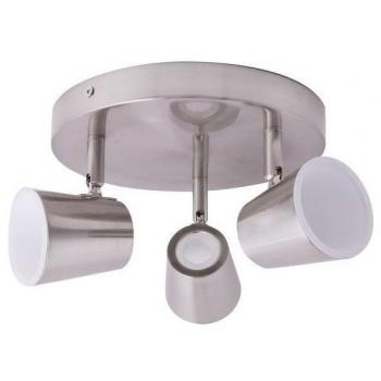 Plafón LED 3 Focos 15W 4000k Ice Níquel CRISTALRECORD 25-613-01-002
