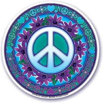 Diseño y Artes 2-cara pegatinas de ventana señales de Paz