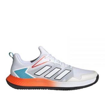 adidas Defiant Speed Zapatilla Tierra Batida Hombres - Blanco, Naranja, características: diseño ligero, suela de goma para mejor agarre en tierra batida, tecnología de amortiguación para mayor comodidad, parte superior transpirable