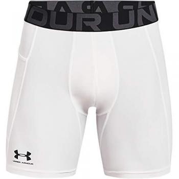 Pantalón corto de compresión HeatGear para hombre Under Armour, color blanco, talla XXL