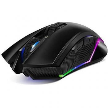 SPIRIT OF GAMER - Ratón Óptico Inalámbrico Para Juegos ELITE-M20 - Nano Receptor Inalámbrico 2.4ghz - RGB Personalizable LED - 4800 DPI Máximo - 30H De Duración - 6 Botones Programables