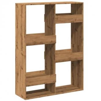 Estantería de madera de ingeniería roble artisan 100x33x135 cm Marrón