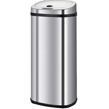 KITCHEN MOVE BAT-42LS02 - Cubo de Basura automático, Cuadrado, Acero Inoxidable