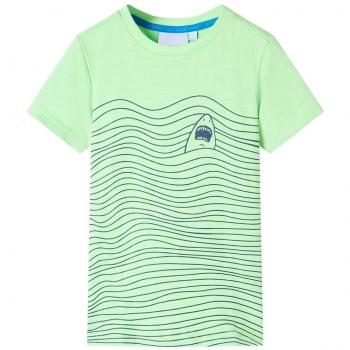 Camiseta infantil verde neón 116
