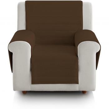 Eiffel Textile FSA0001 Cubre Sofa Acolchado Reversible, 1 Plaza, Poliéster, Crudo/Chocolate