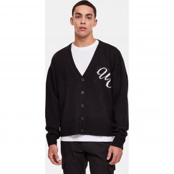 Urban Classics Initials Black Cardigan Sweatshirt for Men
