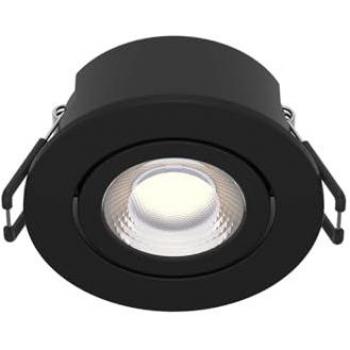 Foco empotrado LED Eliar redondo negro CCT orientable de aluminio para salón y comedor