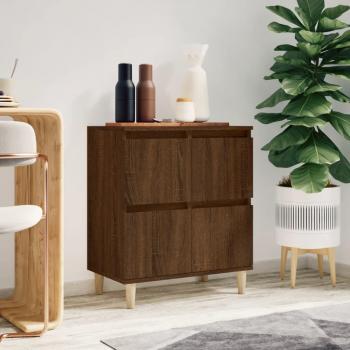 Aparador de madera contrachapada 60x35x70 cm Mueble de Almacenaje de Salón, Buffet para salón, Armario Auxiliar, Armario de Almacenamiento en color marrón roble