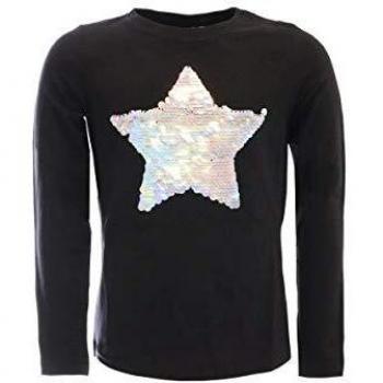 Name It Camiseta de lentejuelas para niña. Negro 8 Años