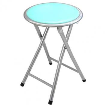 Taburete Plegable Alexandra House Living Azul Madera 30 x 45 x 30 cm
