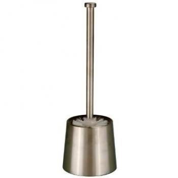 Wenko Moretta Escobillero, Acero Inoxidable, Plata Mate, 12x12x36 cm