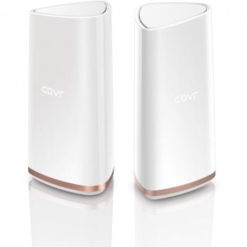 D-Link COVR-2202 - Kit WiFi Mesh, Tri-Banda, 2 Extensores Inteligentes AC 2200 Mbps, 2.4/5 GHz, chipset Qualcomm, WPS, 2p LAN 1000 Mbps, Wave2, MU-MIMO, Streaming 4K, Blanco/Cobre, hasta 465 m2