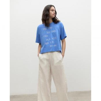 Camiseta Milanoalf azul Ecoalf - Diseño sostenible de manga corta para mujer