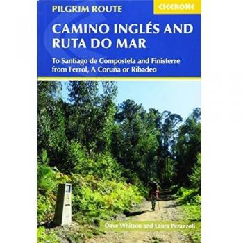 Mapa del Camino Inglés y Ruta do Mar - Guía de Senderismo a Santiago de Compostela y Finisterre desde Ferrol, A Coruña o Ribadeo