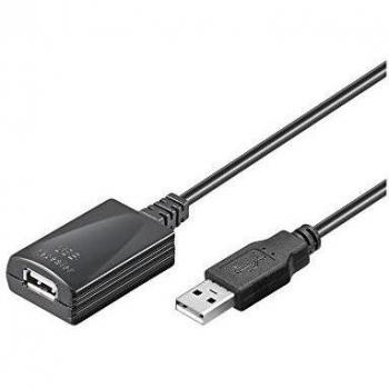 Cable USB 2.0 Activo de Extensión 5m, Conector A Macho a A Hembra